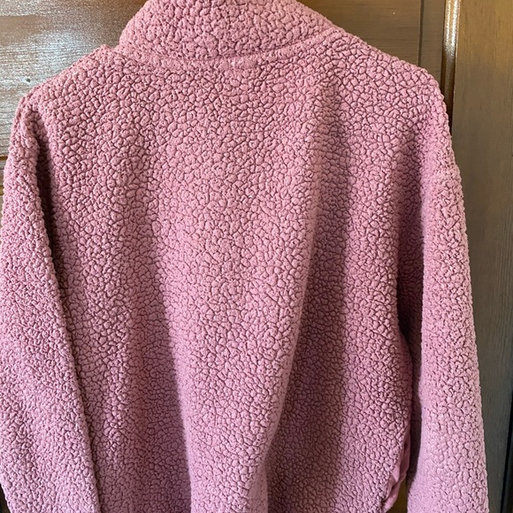 PINK half-zip teddy pullover - Picture 2 of 2
